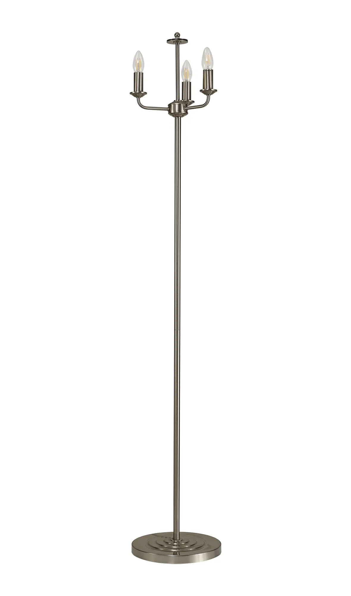 Banyan 45cm 3 Light Floor Lamp Satin Nickel; Antique Gold DK0931  Deco Banyan SN AG